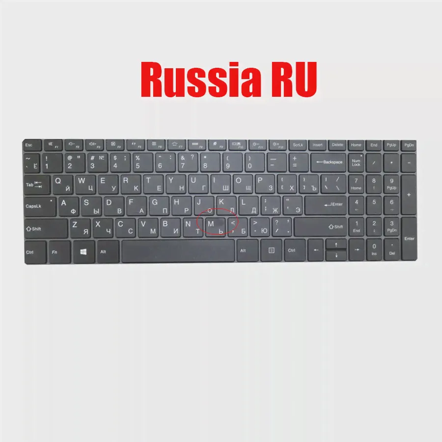 Клавиатура для ноутбука Chuwi для CoreBook XPro X Pro 15,6 CWI536, английская, русская, черная с подсветкой (art.: 3920c51be0fca)-2