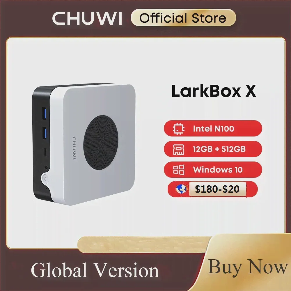 CHUWI LarkBox X Мини-ПК Intel N100 Игровой ПК с UHD графикой для процессоров Intel 12-го поколения 12 ГБ оперативной памяти 512 ГБ SSD WiFi 6 Настольный компьютер-0