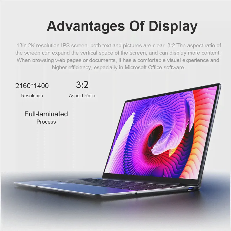 🛍 Ноутбук CHUWI CoreBook Pro, 13 дюймов, Intel Core i3-6157U, двухъядерный, 8 ГБ ОЗУ, 256 Гб SSD, windows 10, клавиатура с подсветкой